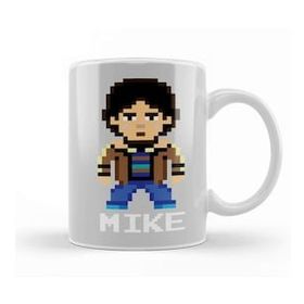 Baskı Dükkanı Mike Wheeler Stranger Things Pixel Character Kupa
