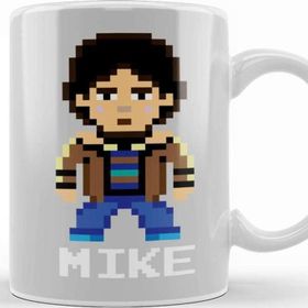 Baskı Dükkanı Mike Wheeler Stranger Things Pixel Character Kupa