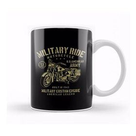 Baskı Dükkanı Military Ride Army Motorcycle Kupa