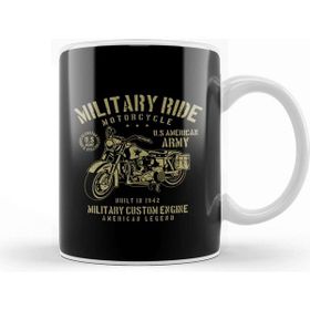 Baskı Dükkanı Military Ride Army Motorcycle Kupa