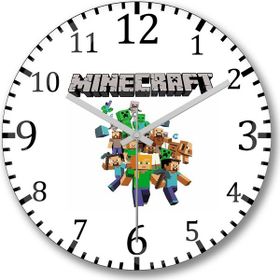 Baskı Dükkanı Minecraft Adventure Bombeli Gerçek Cam Duvar Saati
