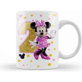 Baskı Dükkanı Mini Fare Minnie Mouse 2 Iki Yaş Hediyesi Kupa