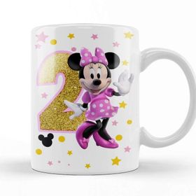 Baskı Dükkanı Mini Fare Minnie Mouse 2 Iki Yaş Hediyesi Kupa