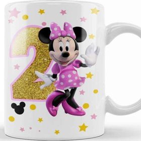 Baskı Dükkanı Mini Fare Minnie Mouse 2 Iki Yaş Hediyesi Kupa