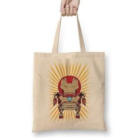 Baskı Dükkanı Mini Iron Man Bez Çanta