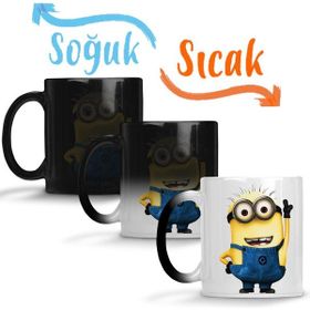 Baskı Dükkanı Minion Süperman Sihirli Porselen Kupa