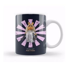 Baskı Dükkanı Miss Piggy Retro Japanese Muppets Kupa