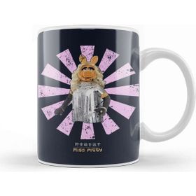 Baskı Dükkanı Miss Piggy Retro Japanese Muppets Kupa