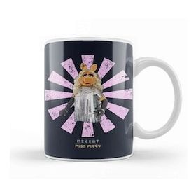 Baskı Dükkanı Miss Piggy Retro Japanese Muppets Kupa