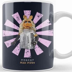 Baskı Dükkanı Miss Piggy Retro Japanese Muppets Kupa