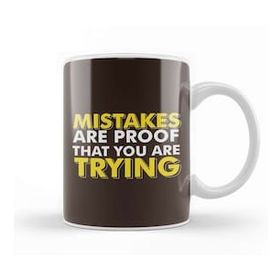 Baskı Dükkanı Mistakes Are Proof That You Are Trying Gym Inspiration Kupa