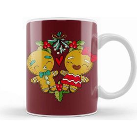 Baskı Dükkanı Mistletoe Gingerbread Christmas Reef Kupa