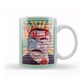 Baskı Dükkanı Mlk Day Make His Dreams Reality Black History Month Blm Black Lives Matter Kupa