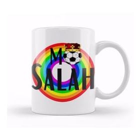 Baskı Dükkanı Mo Salah Ballon D'or The Best Player In The World 2021 Vintage Retro Rainbow Style Kupa