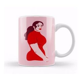 Baskı Dükkanı Modern Cute Woman Art Kupa