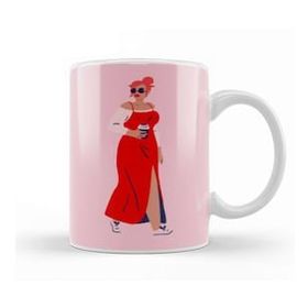 Baskı Dükkanı Modern Cute Woman Art Kupa