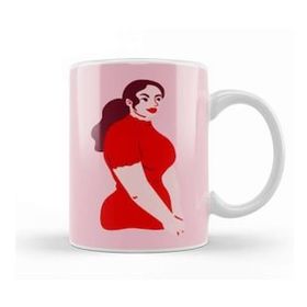 Baskı Dükkanı Modern Cute Woman Art Kupa