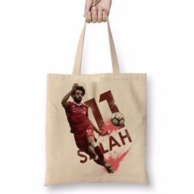 Baskı Dükkanı Mohamed Salah 01 Bez Uzun Saplı Krem Rengi Çanta