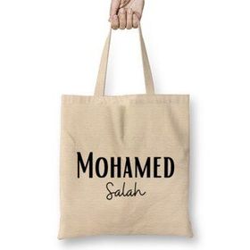 Baskı Dükkanı Mohamed Salah 01 Bez Uzun Saplı Krem Rengi Çanta