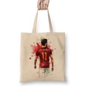 Baskı Dükkanı Mohamed Salah 01 Bez Uzun Saplı Krem Rengi Çanta