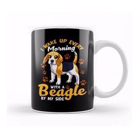 Baskı Dükkanı Mom I Wake Up Every Morning With A Beagle By My Side Kupa