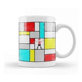 Baskı Dükkanı Mondrian&#039;s Mime Minimalism Kupa