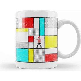 Baskı Dükkanı Mondrian&#039;s Mime Minimalism Kupa