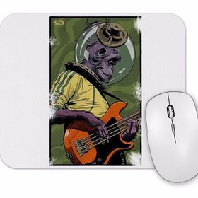 Baskı Dükkanı Monkey Bass Müzik Gitar Maymun Mouse Pad