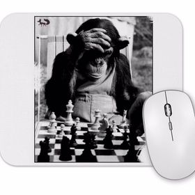 Baskı Dükkanı Monkey Chess Maymun Santranç Mouse Pad
