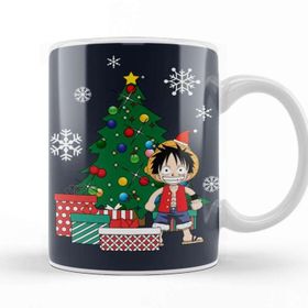 Baskı Dükkanı Monkey D Luffy Around The Christmas Tree Kupa