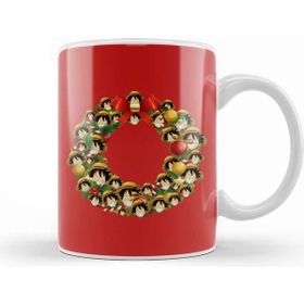 Baskı Dükkanı Monkey D Luffy One Piece Multiface Christmas Wreath Kupa