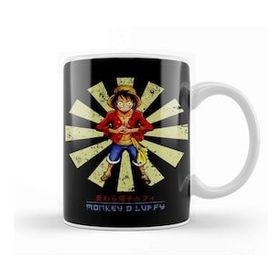 Baskı Dükkanı Monkey D Luffy Retro Japanese One Piece Kupa