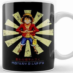 Baskı Dükkanı Monkey D Luffy Retro Japanese One Piece Kupa