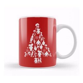 Baskı Dükkanı Monkey Island Christmas Tree Silhouette Kupa