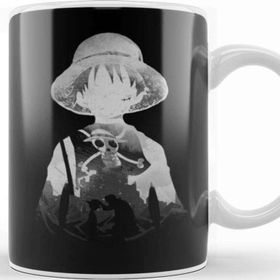 Baskı Dükkanı Monochrome Captain Luffy Kupa