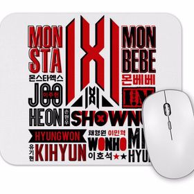 Baskı Dükkanı Monsta x Font Collage Mouse Pad