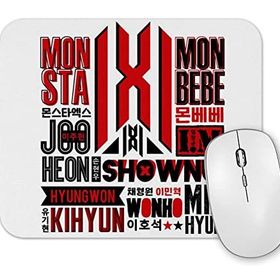 Baskı Dükkanı Monsta x Font Collage Mouse Pad
