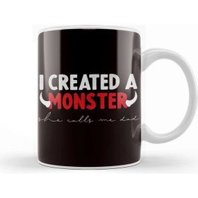 Baskı Dükkanı Monster Daughter Father Dad Daddy Poppa Stepdad Husband Kupa