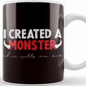 Baskı Dükkanı Monster Daughter Father Dad Daddy Poppa Stepdad Husband Kupa