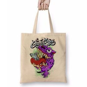 Baskı Dükkanı Monster Grafitti Bez Uzun Saplı Krem Rengi Çanta