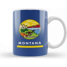 Baskı Dükkanı Montana State Flag Kupa