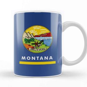 Baskı Dükkanı Montana State Flag Kupa