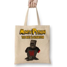 Baskı Dükkanı Monty Python Black Knight Bez Uzun Saplı Krem Rengi Çanta