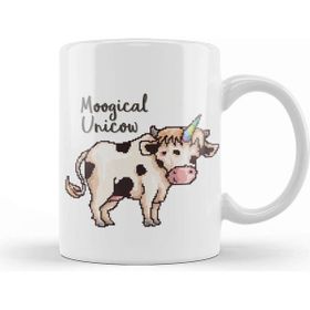 Baskı Dükkanı Moogical Unicow Unicorn Cow Pixel Art Kupa