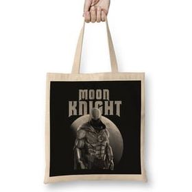 Baskı Dükkanı Moon Knight Bez Uzun Saplı Krem Rengi Çanta