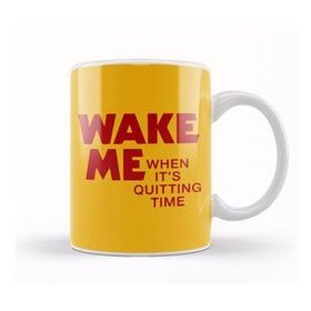 Baskı Dükkanı Moon Wake Me Up When Its Quitting Time Kupa