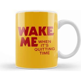 Baskı Dükkanı Moon Wake Me Up When Its Quitting Time Kupa