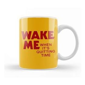Baskı Dükkanı Moon Wake Me Up When Its Quitting Time Kupa