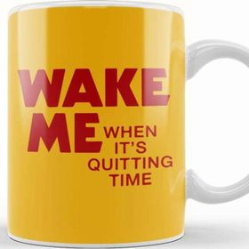 Baskı Dükkanı Moon Wake Me Up When Its Quitting Time Kupa