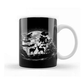 Baskı Dükkanı Moonlight Deer Kupa